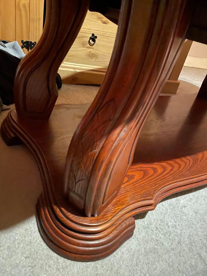 Vintage Heavy Solid Wood Coffee Table with One Drawer