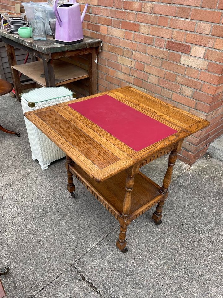 Vintage Drop-Leaf Serving Trolley in Great Condition