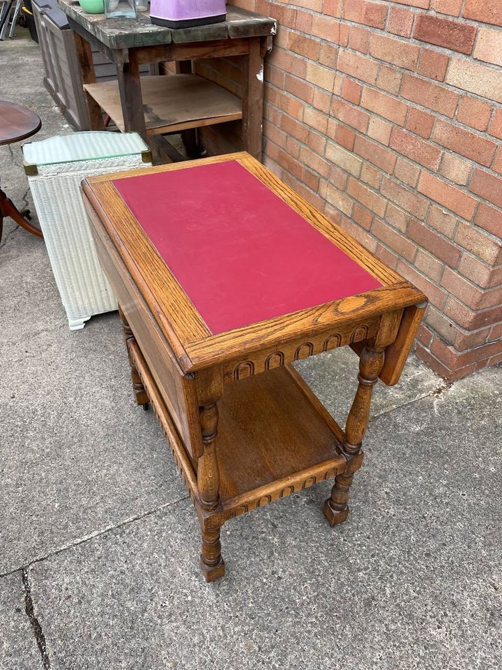 Vintage Drop-Leaf Serving Trolley in Great Condition