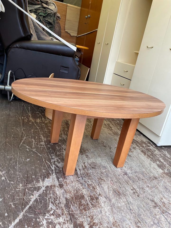 Oval Wood Effect Coffee Table