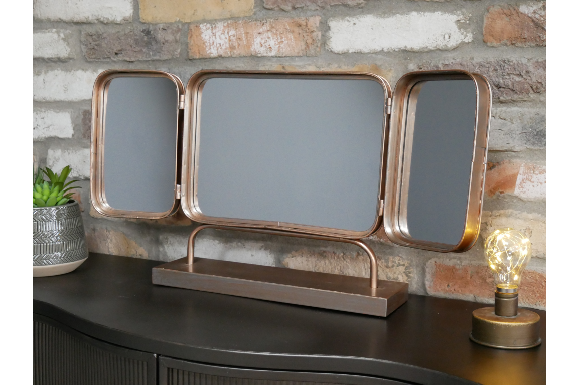 Retro Style Metal Cheval Mirror