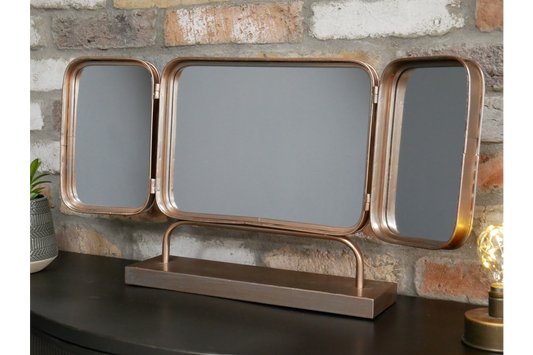 Retro Style Metal Cheval Mirror